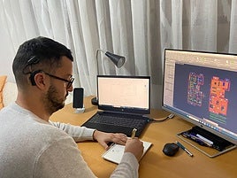 Pablo Telechea en su estudio.