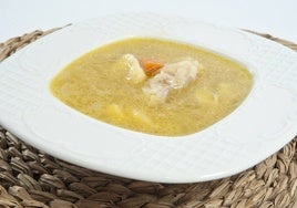 Sopa de bacalao.