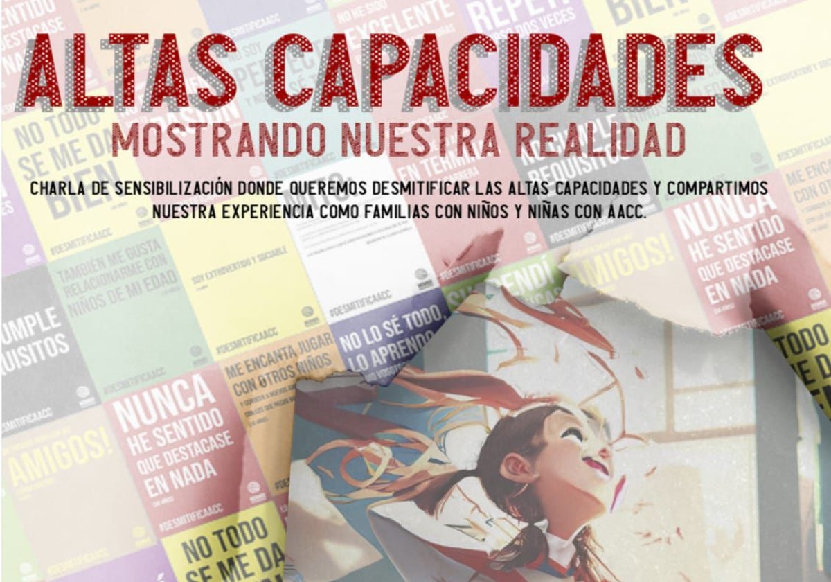 Cartel de la charla sobre altas capacidades.