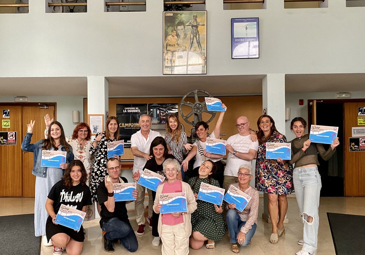 Alumnos del curso de verano de la Escuela de Doblaje de Anselmo Herrero.