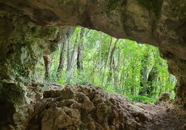 La cueva de La Ojáncana, en el monte San Juan de Castillo, es muy visitada por los vecinos.