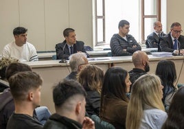 Los acusados, durante el juicio.