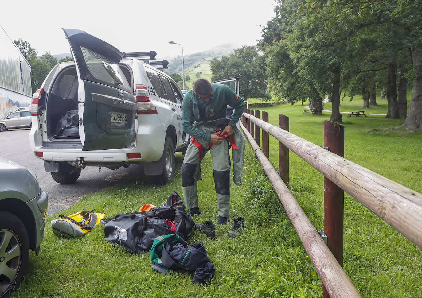 Un integrante del equipo de Montaña de la Guardia Civil