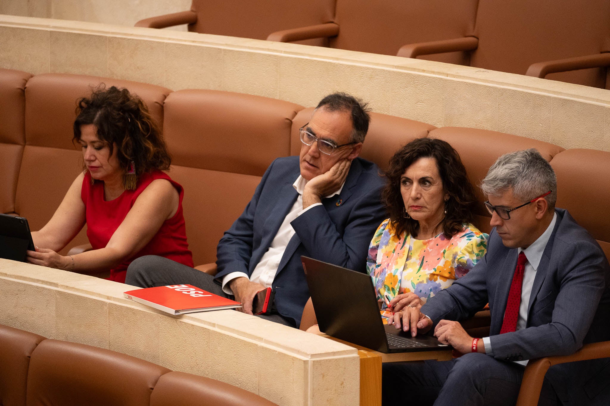 Los diputados socialistas Eva Salmón, Raúl Pesquera, Ana Belén Álvarez y Pablo Zuloaga.