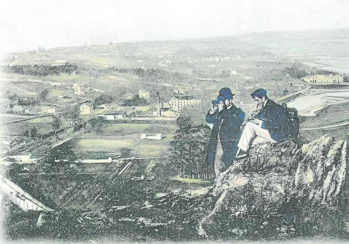 Vista de Santander desde el alto de Peñacastillo. Tarjeta postal, 1901 (Colección particular).