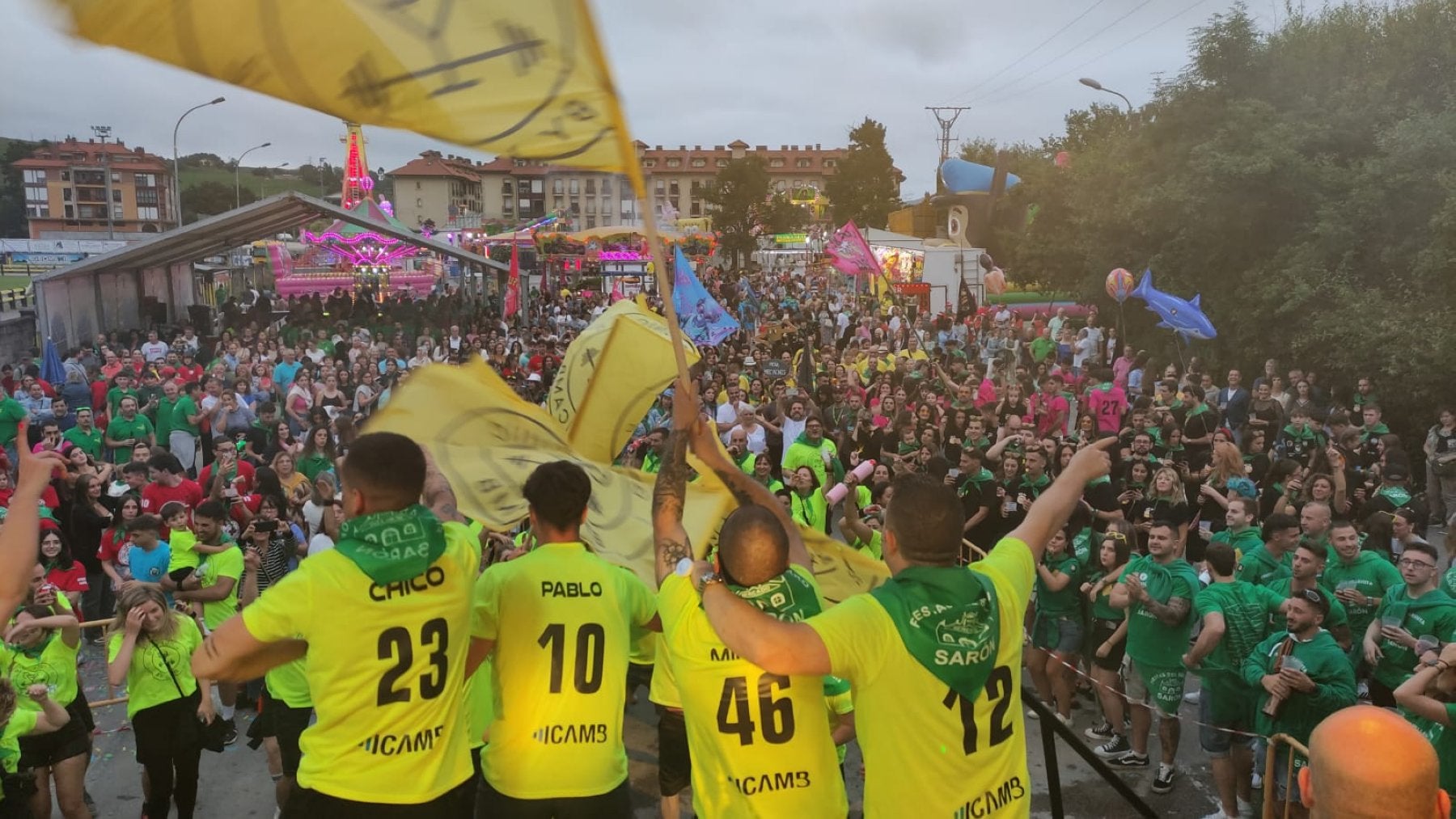 Sarón celebró la concentración de peñas por primera vez en las fiestas del Socorro.