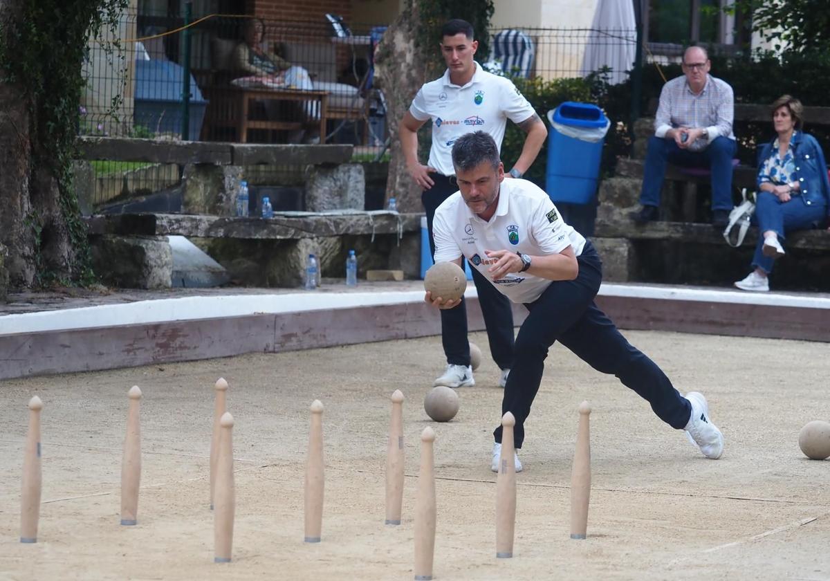 Rubén Haya y Víctor González, en la tirada de ayer.