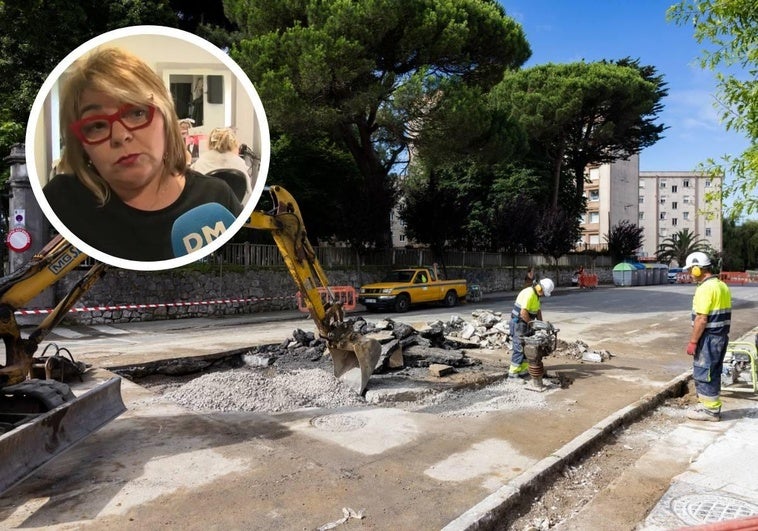 Los obreros continúan trabajando frente al depósito de Avellano por la rotura de una tubería.