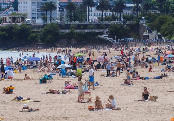 Vista de la segunda playa de El Sardinero