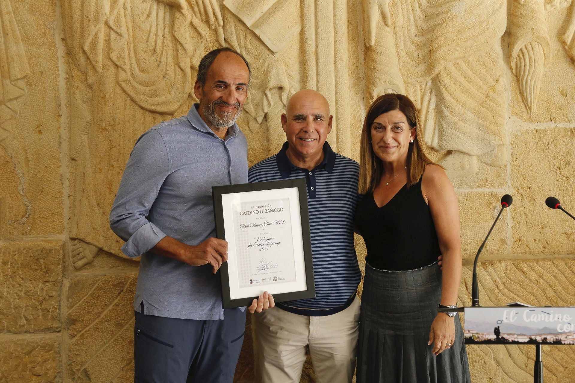 Sebastián Ceria, Manolo Higuera y María José Sáenz de Buruaga.