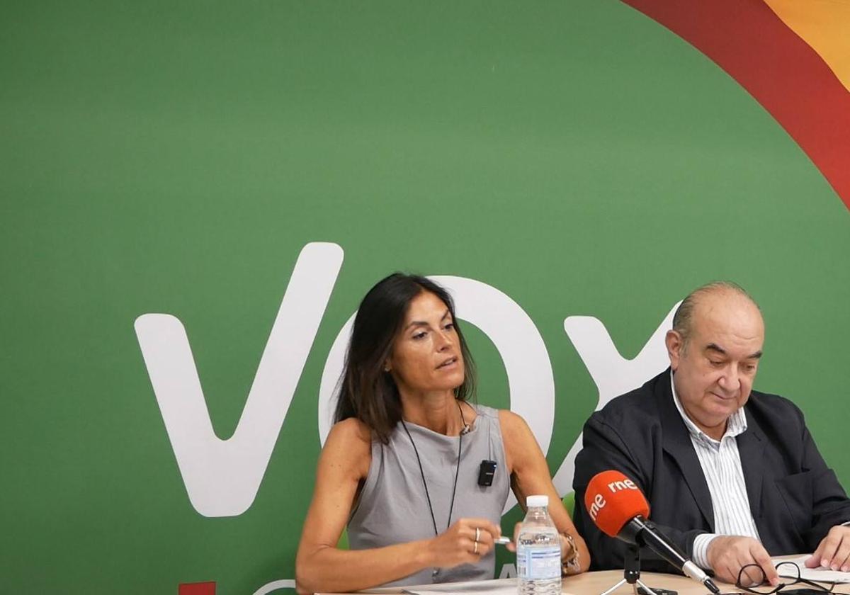 Laura Velasco y Emilio del Valle durante la rueda de prensa de este viernes.