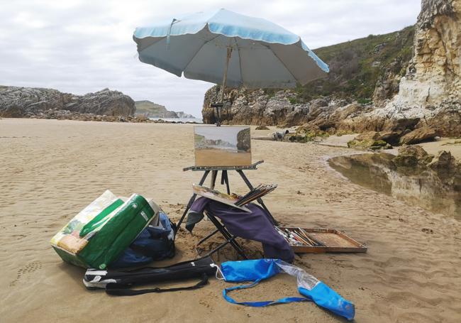 En este rincón de la Virgen del Mar el pintor ha afrontado su particular diario de luz.