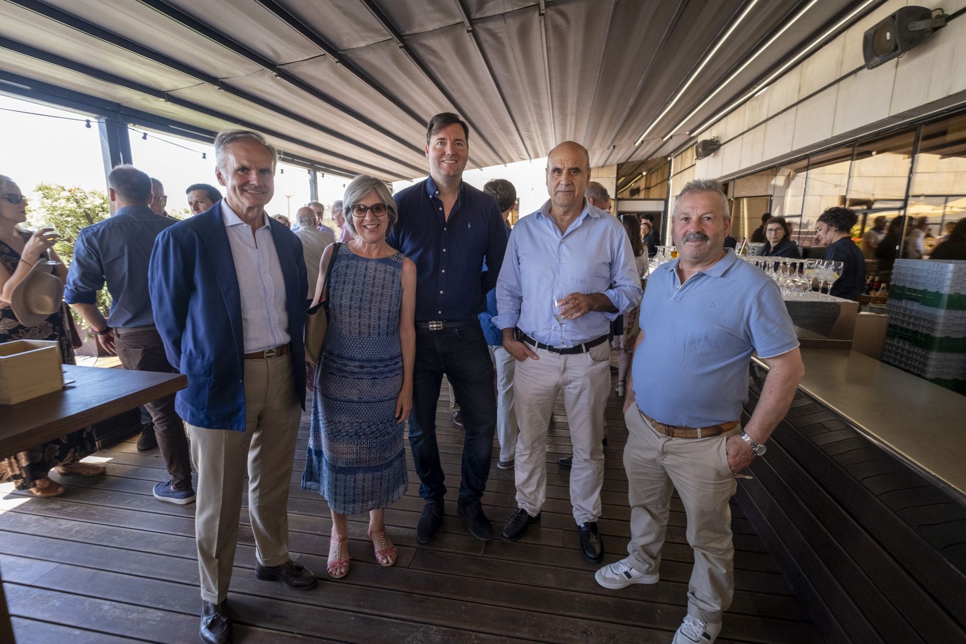 Ángel Santiago, Eugenia Valle, Jesús Lastra, Justino Sánchez y Aurelio Fernández.