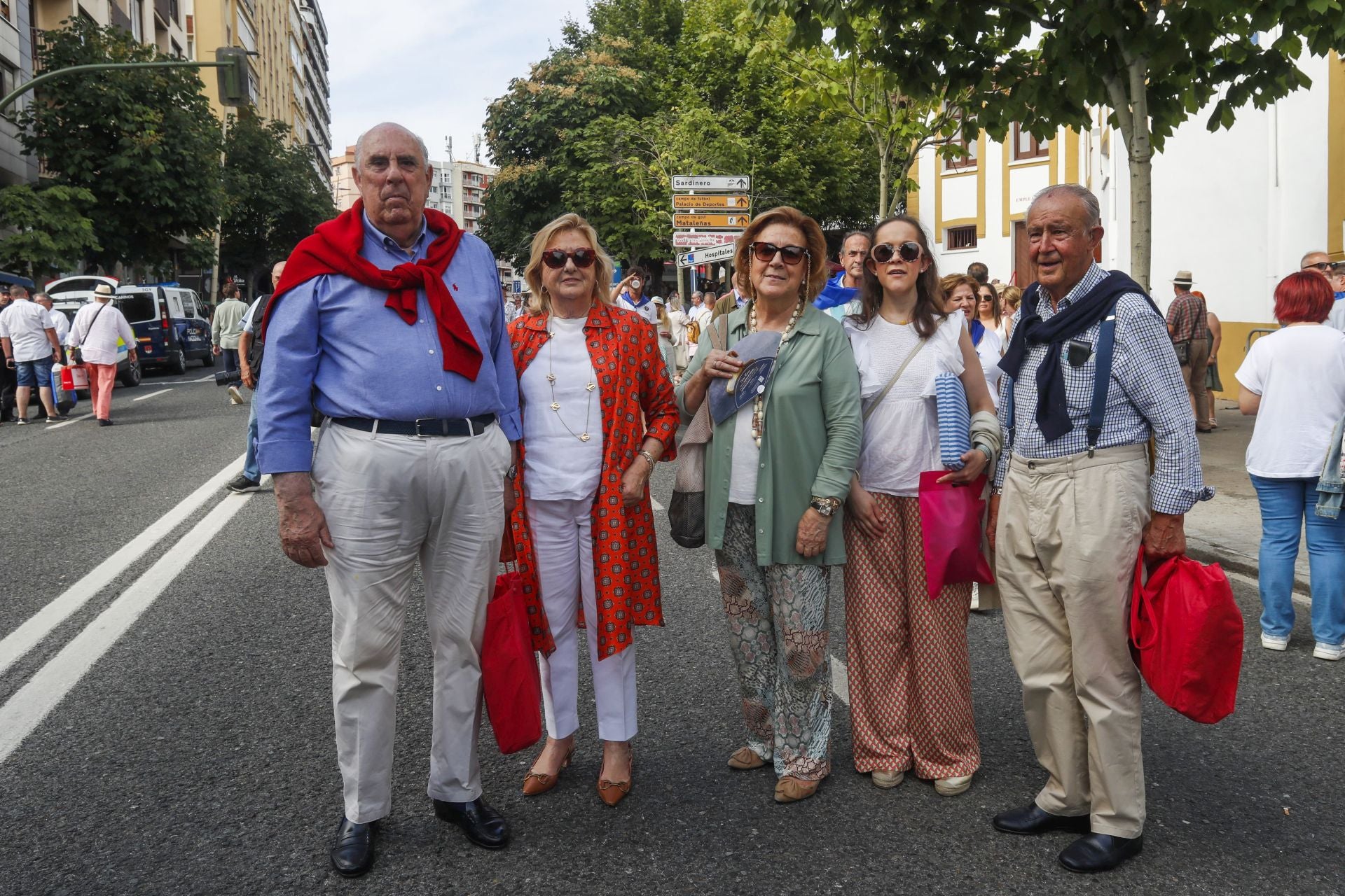 Francisco Pobes, Conchita Diego, Pilar Ávila, Pilar Sánchez y Ricardo Sánchez.