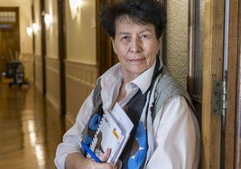 Lola Salvador, en los pasillos del Palacio de La Magdalena, donde se celebró el curso.