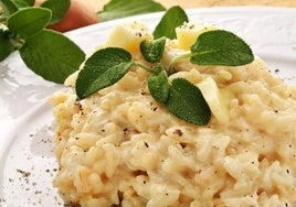 Risotto de crema blanca.