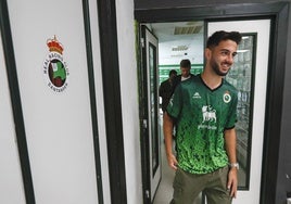 Andrés Martín, el día de su presentación como racinguista el curso pasado.