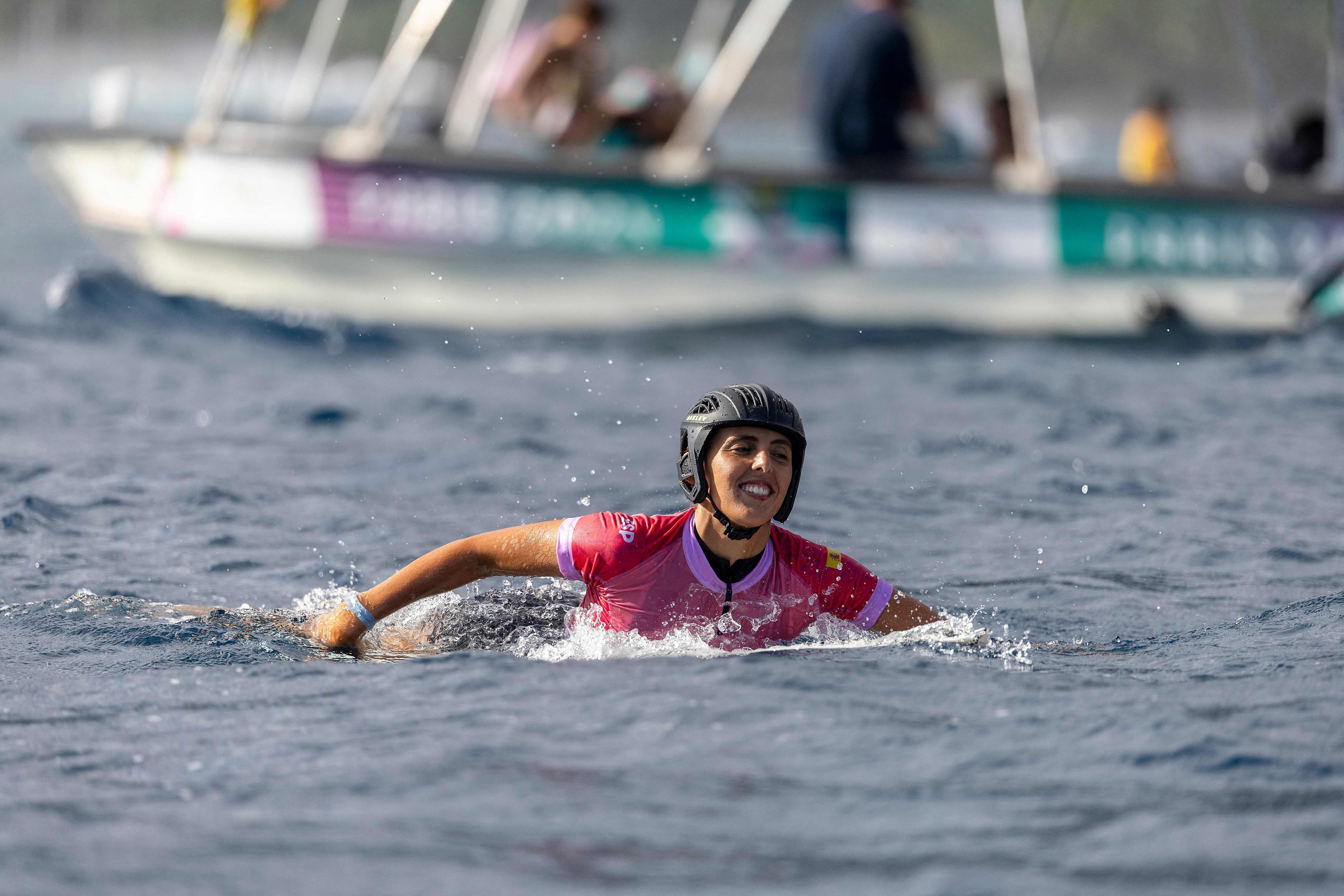 La surfista vasca lo intentó hasta el final, pero apenas pudo completar un ejercicio de 6.34 (3.57, 2.77)