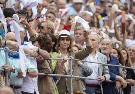 La infanta Elena, que estuvo presente en Cuatro Caminos el pasado 25 de julio, donde pidió una oreja para Roca Rey.