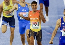 Attaoui, en el momento de proclamarse subcampeón de Europa.