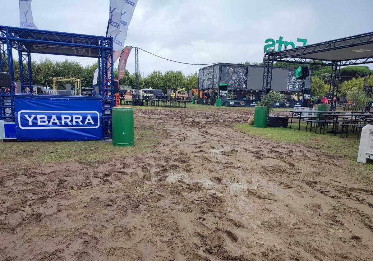 Estado de la campa con las lluvias