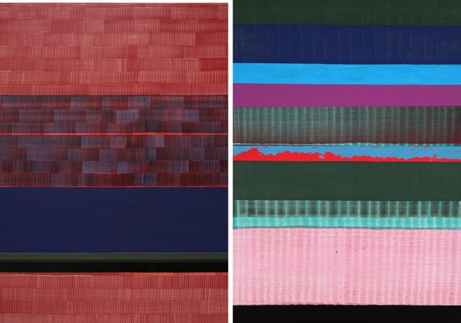 La muestra se inaugura el próximo jueves. A la derecha, 'Abril al dorso', 2024. Galería Elvira González