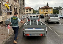 La Guardia Civil recuperó las portillas metálicas sustraídas