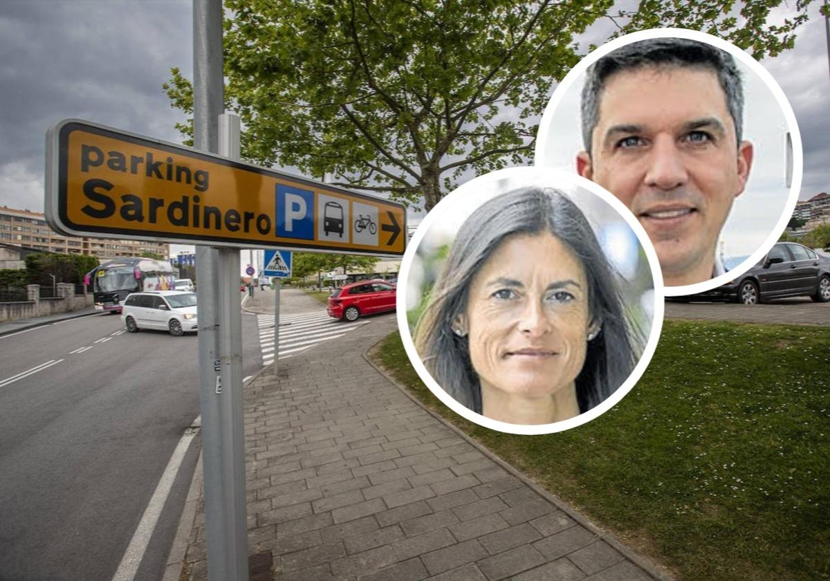 Los portavoces del PSOE y Vox, Daniel Fernández y Laura Velasco, critican el «empeño» de la alcaldesa con el aparcamiento de El Sardinero.