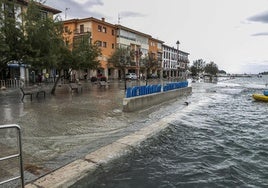 El mar se coló con fuerza el pasado año en el interior del paseo marítimo de San Vicente.