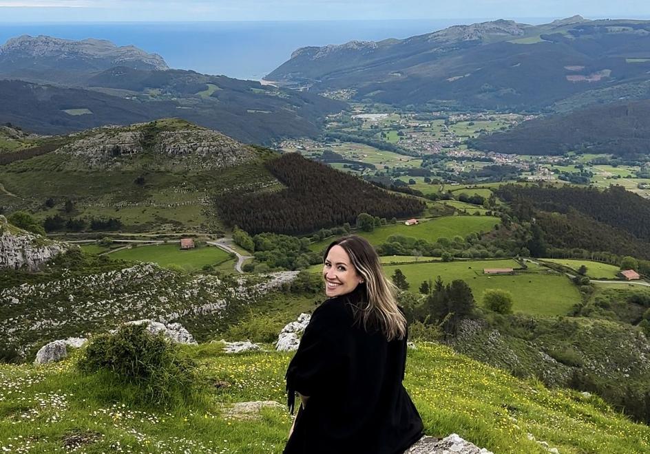 Andrea del Castillo, en la cima del Pico de las Nieves.