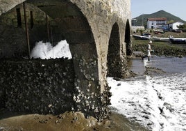 Vista del molino de mareas de Jado, en Argoños.