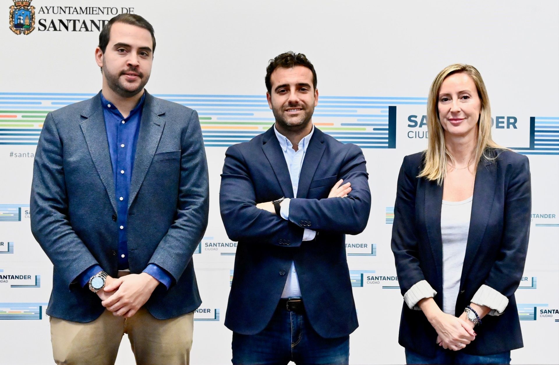 Eduardo Lamadrid, presidente de la Asociación de Hostelería, Fran Arias, concejal de Turismo y Barbara Gutiérrez, gerente de la asociación, tras el encuentro.