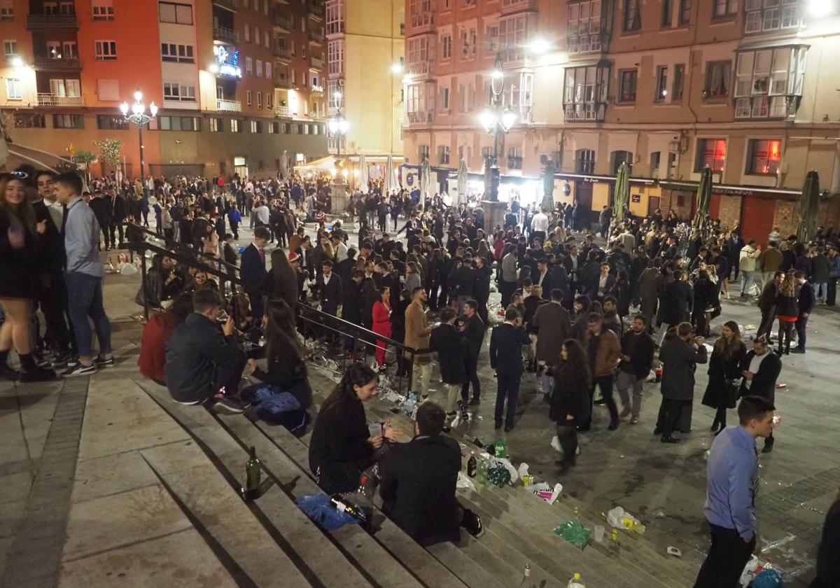 La Plaza de Cañadío, llena, durante la pasada Nochevieja.