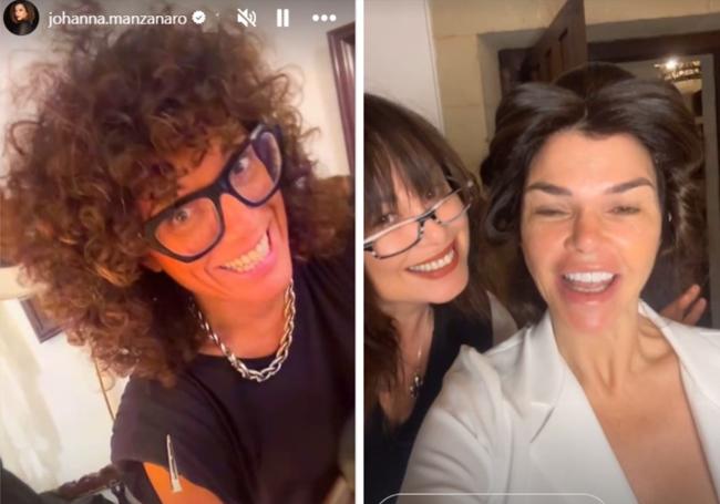 Johanna Manzanaro colgó varios stories mientras se estaba preparando junto a la peluquera Cristina Gutiérrez y la maquilladora Luisa Castro.