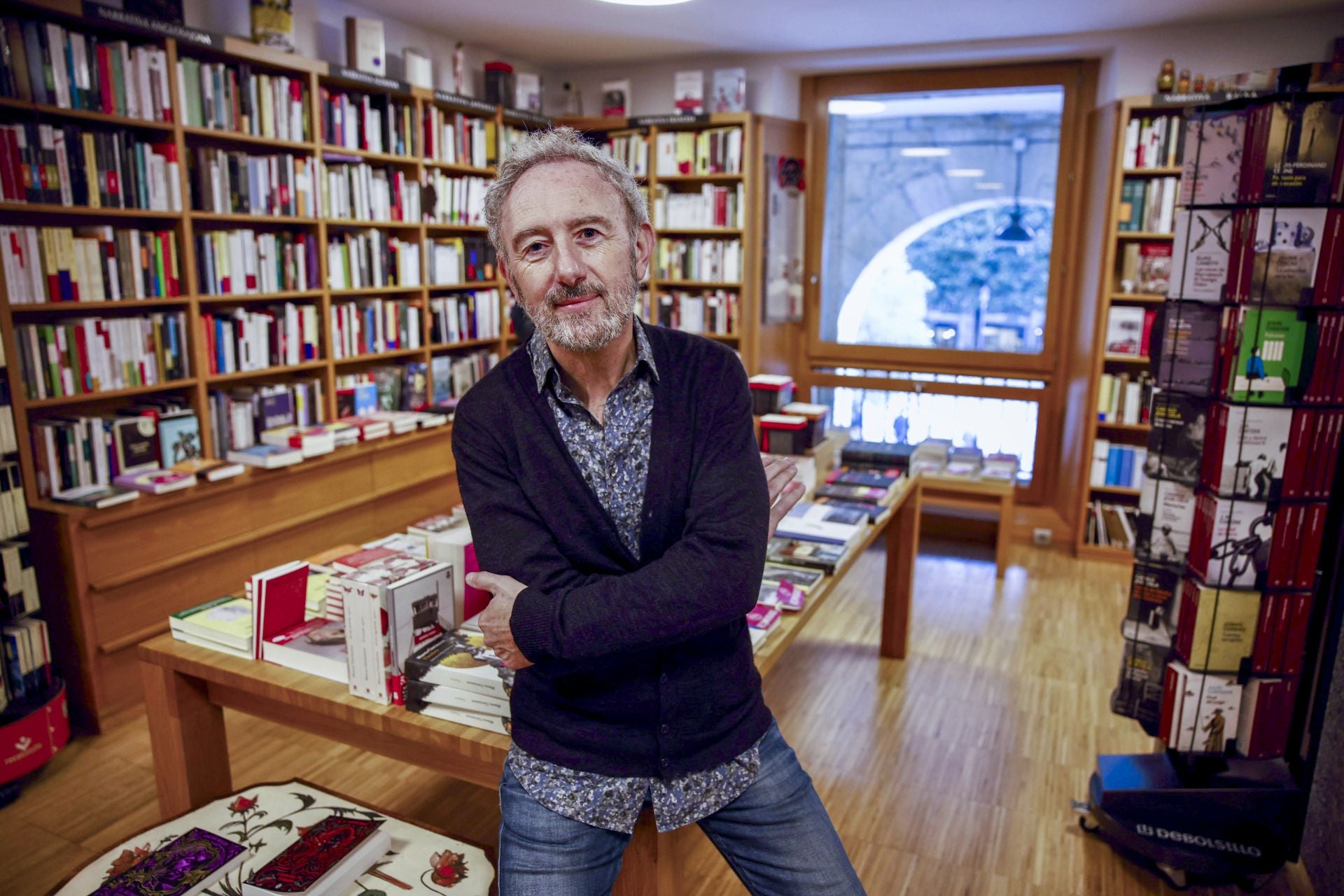 Santiago Beruete en la Librería Gil, que definió como un «jardín de palabras»