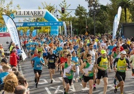 Imagen de los corredores en la última edición de la Carrera Popular de El Diario Montañés.