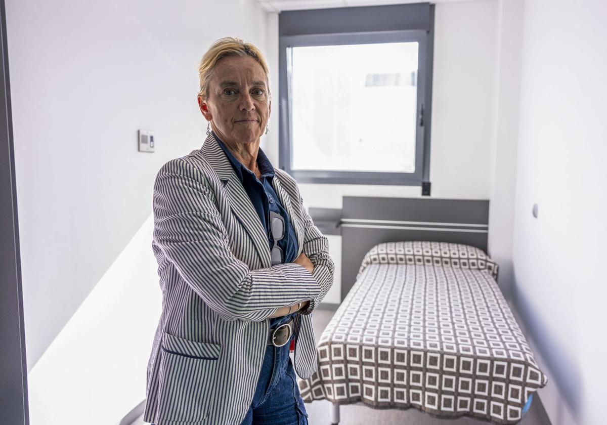 María Luisa Peón, en una de las habitaciones del módulo familiar.