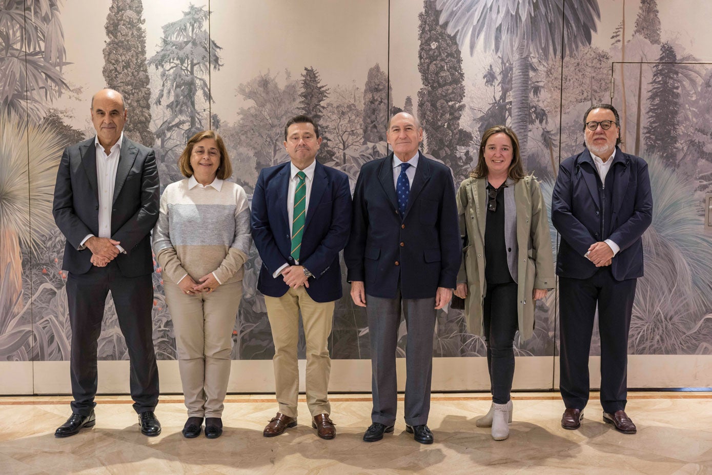 Justino Sánchez, Mercedes Martínez, Ángel Madariaga, Eduardo Zúñiga, Marta de la Fuente y Pablo Coto.