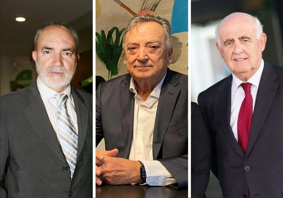 De izquierda a derecha: Vicente Tarancón, Miguel Burdeos y Antonio Noblejas.