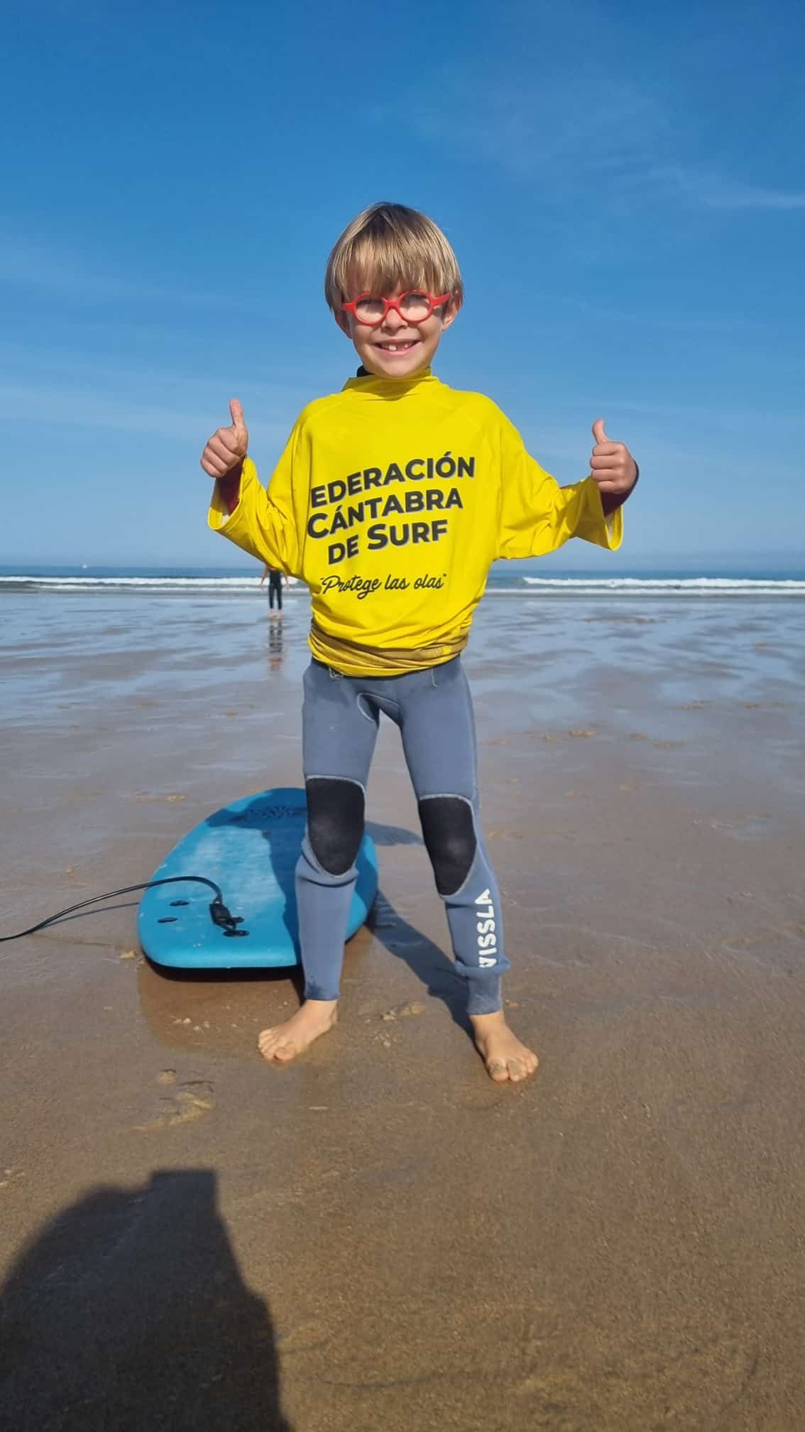 Yago García, de seis años compitieó en la categoría de infantil.