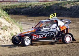 El coche de Abel González, durante una de las pruebas del Nacional.