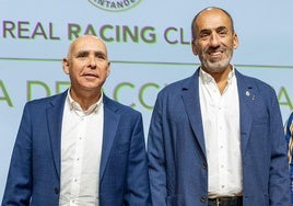 Manolo Higuera y Sebastían Ceria, durante la última Junta General de Acionistas.