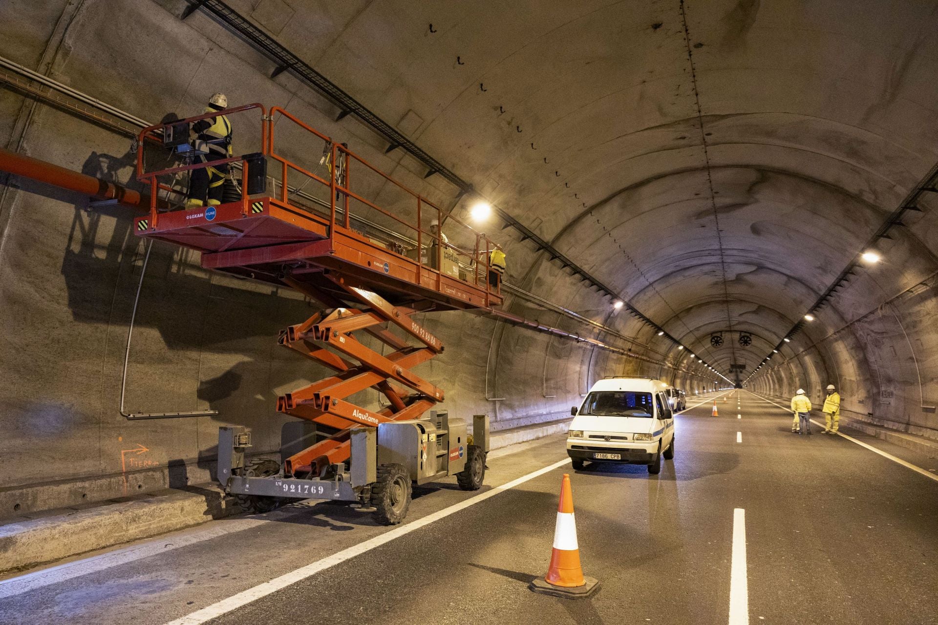 El túnel de Gedo mide casi 2,5 kilómetros, lo que afecta a la hora de organizar el trabajo