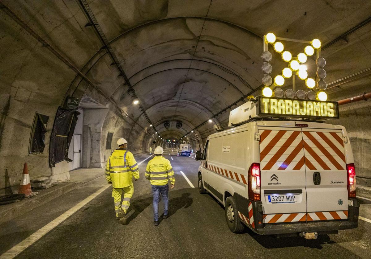 Así están siendo las obras en el túnel de Gedo