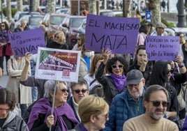 Manifestación del contra la violencia machista por las calles de Santander, el 25 de noviembre del año pasado