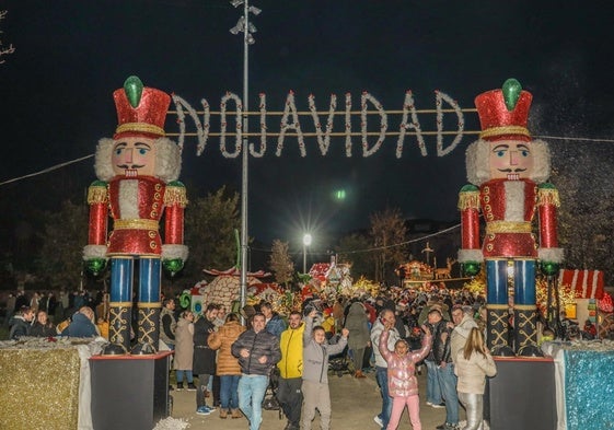 El poblado navideño de Noja en el parque Marqués de Velasco la pasada Navidad.