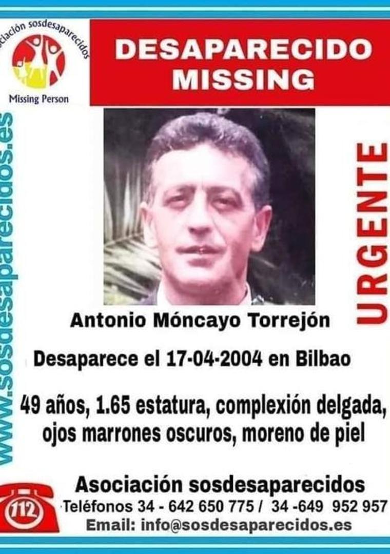 Imagen - Imagen de archivo del cartel de Sos Desaparecidos de Antonio.