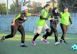 Las usuarias del programa durante una de las sesiones de entrenamiento