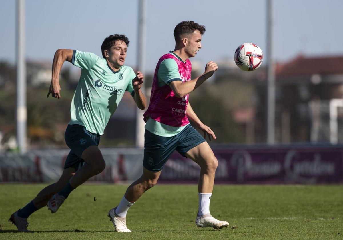 Íñigo Vicente y Marco Sangalli, en una sesión en La Albericia.