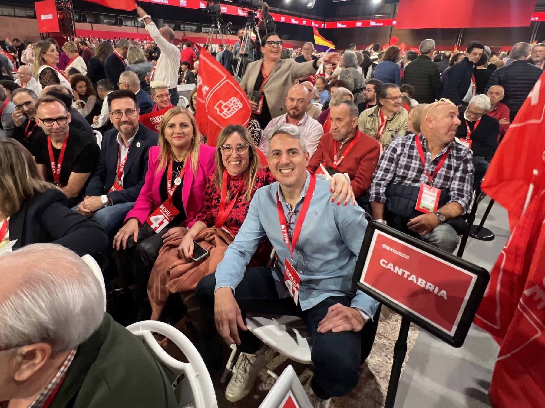 Sergio Balbontín, Javier Incera, Noelia Cobo, Eugenia Gómez de Diego y Pablo Zuloaga, en el Congreso de Sevilla.